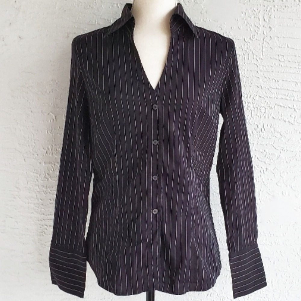 Express Design Studio Pinstripe Button-Down Shirt